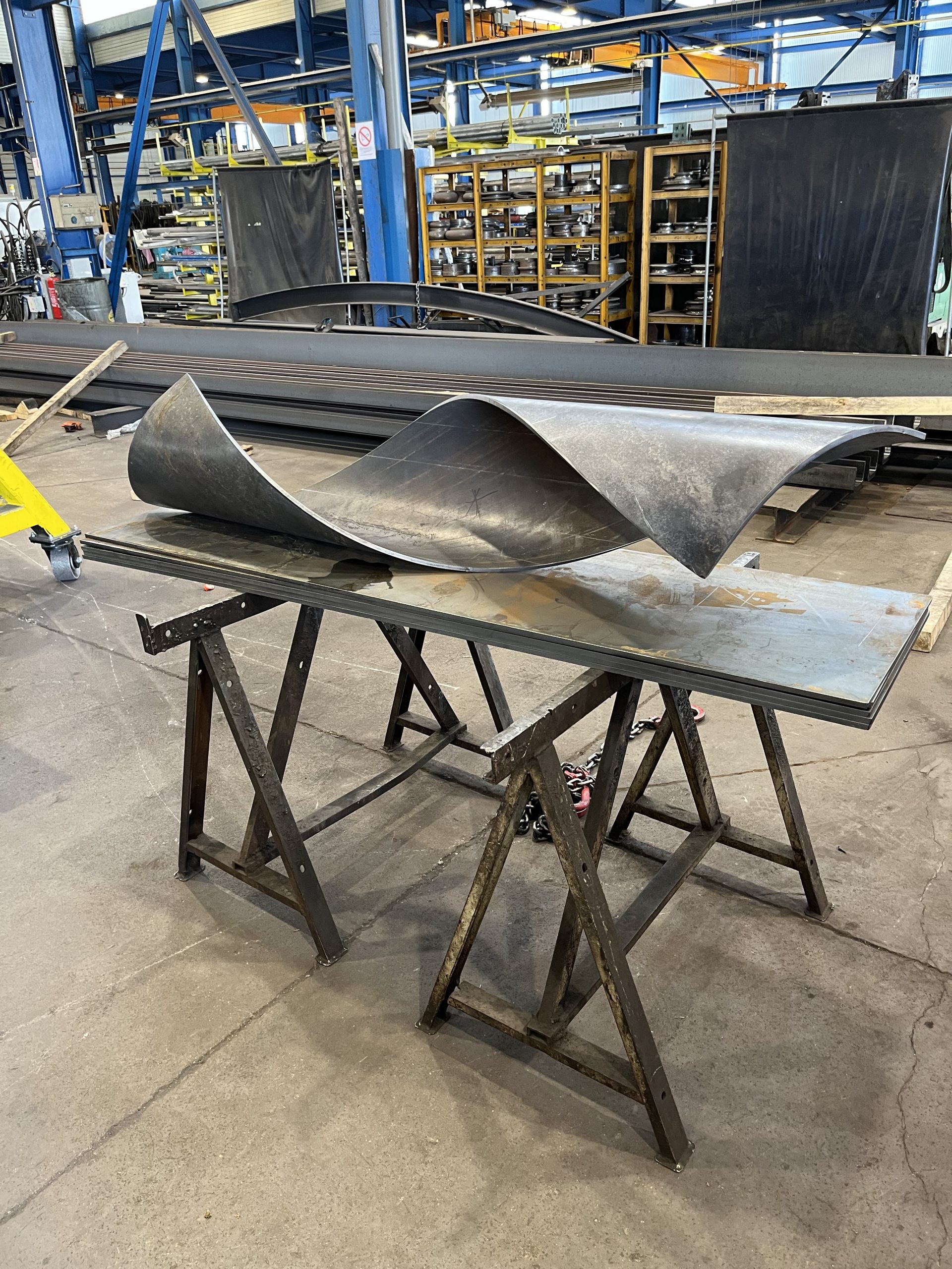 Limons fer plat 450 ép. 10 Ø fut 360 int.